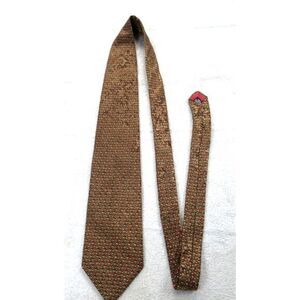 Christian Dior Tie Mens One Size Green Braided Striped Adjustable Pointed USA